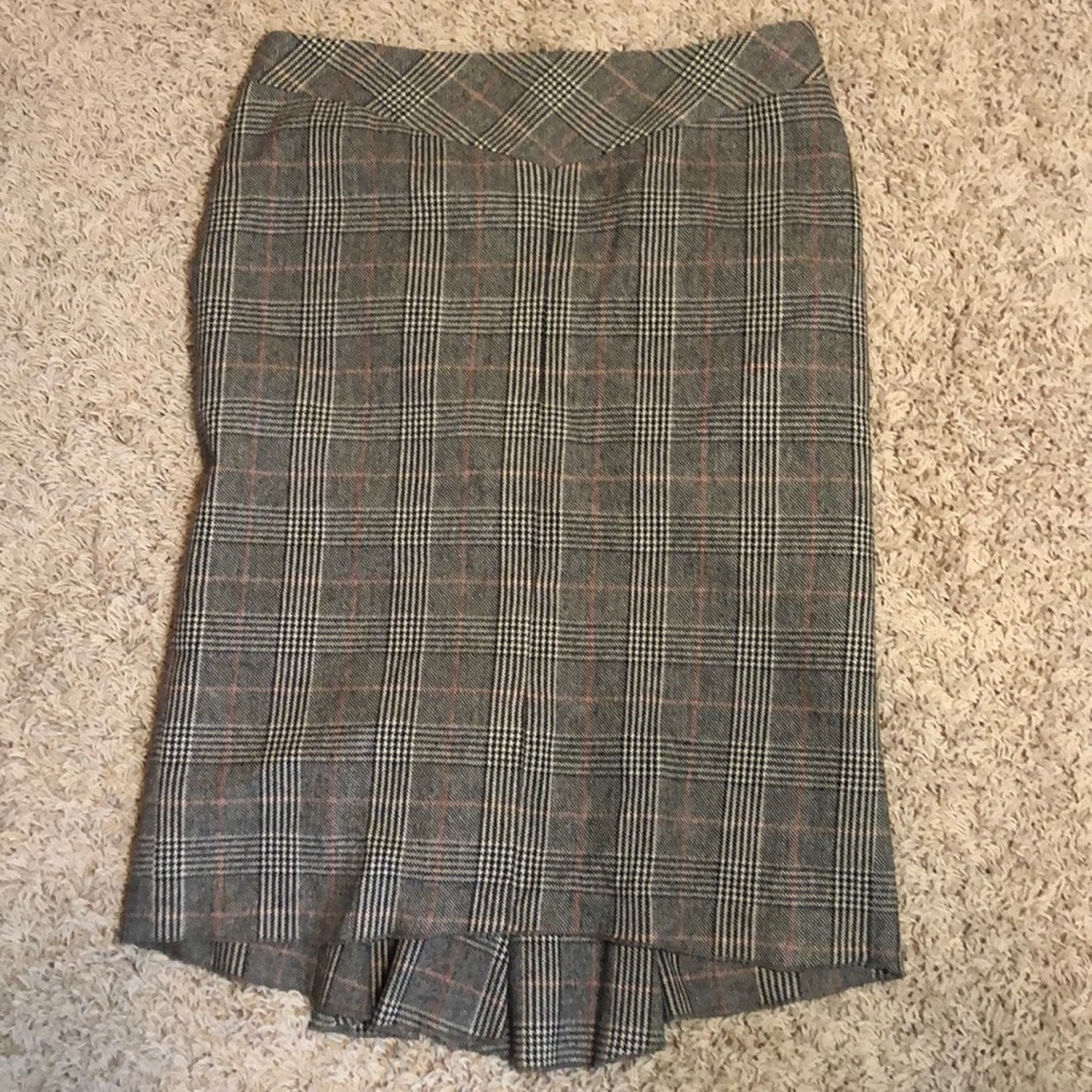BCBG Glen Plaid Pencil Skirt